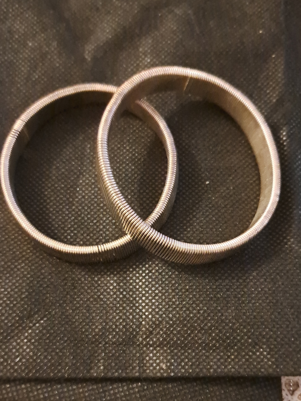 Silver Tone Coiled Arm Bands Set - Women Accessories